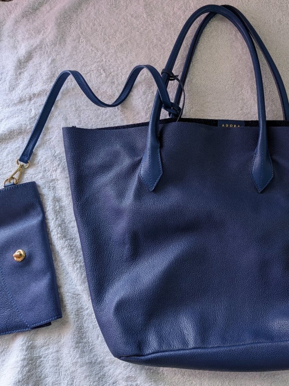 Adora Leather Bag/Tote, Royal Blue, Made in Florence, Italy, EUC